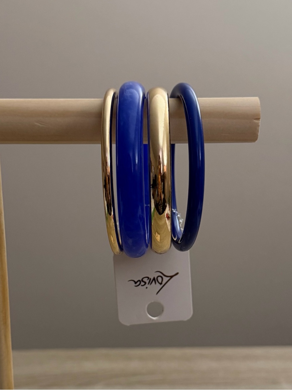 Lovisa Blue Gold Stackable Bangle Bracelet Set 4 Piece NWT
